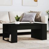 vidaXL Klubska mizica črna 102x55x42 cm inženirski les Cene