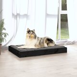 Krevet za pse crna 91,5x64x9 cm od masivne borovine | shoptok.hr