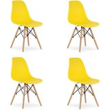 Brandless OSAKA stol rumena / naravne noge x 4, (22030901) | Shoptok.si