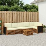  Set vanjskih sofa 6 kom. Prirodna i krem Bijela | Shoptok.si