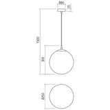  Redo 01-3153 - Luster na sajli BOWLING 1xE27/42W/230V zlatna | Eponuda.com