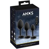 Anos - vibracijski analni čep set (črna) | Shoptok.si