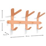 Spinder Design Rožnato-oranžen jeklen stenski obešalnik 66 cm Frondo – | Shoptok.si