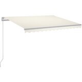 Maison Chic Ročno zložljiva tenda - Senčniki z LED lučmi 300x250 cm krem, (22041426) Cene