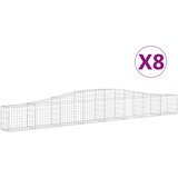  Lučne gabionske košare 8 kom 400x30x40/60 cm pocinčano željezo | shoptok.hr