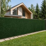  Umjetna ograda Tamnozelena 1 x 6 m PVC i čelik | shoptok.hr