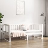  Dnevni krevet bez madraca bijeli 100x200 cm od masivne borovine | shoptok.hr