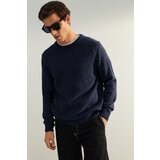 Trendyol Limited Edition Navy Blue Regular Crew Neck Plain Knitted Sweater cene