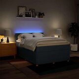  Krevet s oprugama i madracem plavi 140 x 190 cm od tkanine | shoptok.hr
