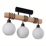 Brilagi Plafonski luster WOOD GLASS 3xE27/60W/230V borovina/crna/bela | Eponuda.com