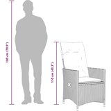  9-dijelni vrtni blagovaonski set s jastucima crni od poliratana | shoptok.hr