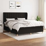  Krevet s oprugama i madracem crni 160x200 cm od tkanine Cijene