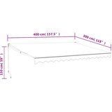  Automatska tenda na uvlačenje krem 4 x 3 m | shoptok.hr