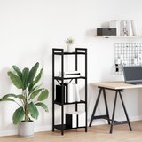 vidaXL Knjižna omara Črni hrast 40 x 30 x 118 cm Konstruiran les | Shoptok.si