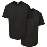 Urban Classics Plus Size Organic Base T-Shirt 2-Pack Black+Black