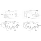 Bobochic Paris Temno modra sedežna garnitura za spanje/raztegljiva 200 cm Cocoone – | Shoptok.si