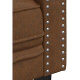  Fotelj chesterfield rjavo umetno semiš usnje | Shoptok.si
