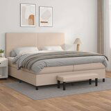  Krevet box spring s madracem cappuccino 200x200cm umjetna koža | shoptok.hr