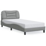 Okvir za krevet bez madraca Hvar svjetlosivi 80x200 cm od tkanine | Eponuda.com