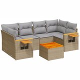  7-dijelni set vrtnih sofa od poliratana s jastucima bež | shoptok.hr