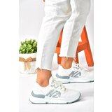 Fox Shoes White Fabric Thick Soled Sneakers Sneakers Cene