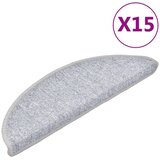  Otirači za stepenice 15 kom svijetlosivi 56 x 17 x 3 cm | shoptok.hr