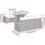  Sjedeća garnitura za vrt 7 kom. Siva | shoptok.hr