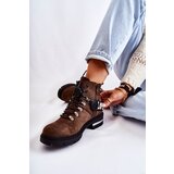 Boto Suede Warm Boots With A Belt Dark Brown Aurelio | ePonuda.com