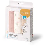 BabyOno Tetra plenice Muslin Rože, barva breskve | Shoptok.si