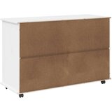  Mobilni ormar Bijelo 100 x 39 x 65,5 cm Čvrsto borovo drvo | shoptok.hr