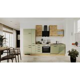 Flex-Well Kuhinjski Blok Z Aparati Cara, Zelena, Barva Hrasta Cene