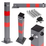 Modern Home sklopiva parking barijera stub sivi 60 cm with key and reflective stripes DNPL-003 Cene
