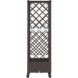  Povišeni krevet s mrežom i krovom Smeđa 122,5 x 40 x 127 cm PP | shoptok.hr