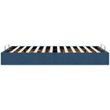 vidaXL Otomanski posteljni okvir brez vzmetnice moder 120x200 cm blago | Shoptok.si