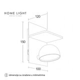 Solea 57 ZIDNA LAMPA 7W 3000K CRNA DIM Cene