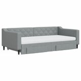  Dnevni krevet na razvlačenje svjetlosivi 100x200 cm od tkanine | shoptok.hr