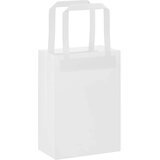  Papirnate vrećice 50 kom s ručkama bijele 15x8x21 cm | shoptok.hr