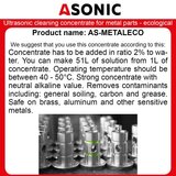 Asonic as-metaleco-1 koncentrat za čišćenje za ultrazvučne kade ( u10161 ) | ePonuda.com