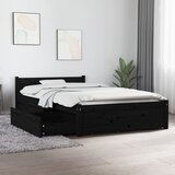 vidaXL Okvir za krevet s ladicama crni 90 x 200 cm Cijene