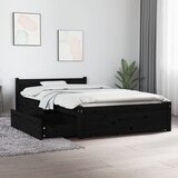 vidaXL posteljni okvir s predali črn 90x200 cm Cene