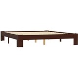  Posteljni okvir temno rjav iz trdne borovine 160x200 cm, (20645190) | Shoptok.si