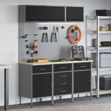  Set radnih ormarića s ladicama s pohranom 8 kom. Crna | shoptok.hr
