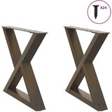  Noge za klub stolić 2 kom. Prirodni čelik 60 x (42-43,3) cm Čelik | shoptok.hr