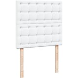  s oprugama i madracem bijeli 90 x 200 cm od umjetne kože | shoptok.hr