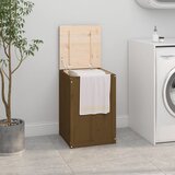 vidaXL Zaboj za perilo medeno rjav 44x44x66 cm trdna borovina | Shoptok.si