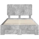  Konstrukcija postelje z vzglavjem Betonsko siva 120 x 200 cm, (5000102393) | Shoptok.si