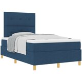 vidaXL Krevet s kutijom s madracem Plavi 120x200 cm Tkanina Cijene
