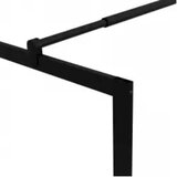 Pregrada za tuširanje od kaljenog stakla crna 90 x 195 cm | shoptok.hr