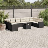 vidaXL 11-dijelni set vrtnih sofa od poliratana s jastucima crni | shoptok.hr
