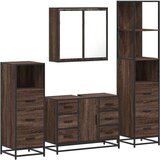 vidaXL 4-dijelni set kupaonskog namještaja boja smeđeg hrasta drveni | shoptok.hr
